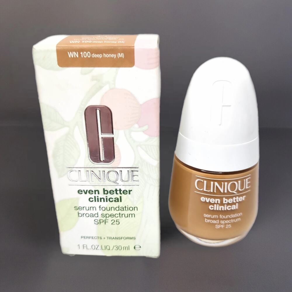 Clinique Deep Honey WN100 Even Better Clinical Serum Foundation SPF25 New Sealed
